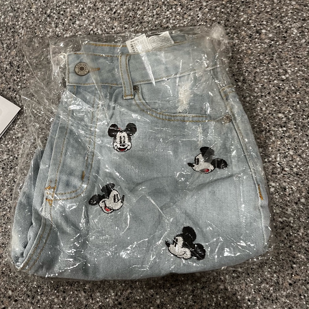 Mickey Mouse Embroidered Shorts
